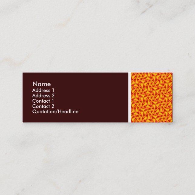 Textur Tone - Terrazzo Muster 07 - Dunkelbraun Mini Visitenkarte (Vorderseite)