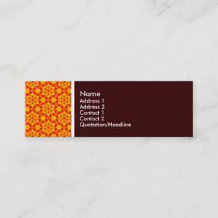Textur Tone - Terrazzo Muster 08 - Dunkelbraun Mini Visitenkarte