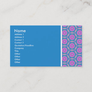 Textur Tone - Terrazzo Muster - Blau - umgekehrt Visitenkarte