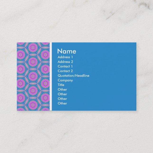 Textur Tone - Terrazzo Muster - Blau Visitenkarte (Vorderseite)