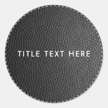 Textur und Sticken aus schwarzem Leder