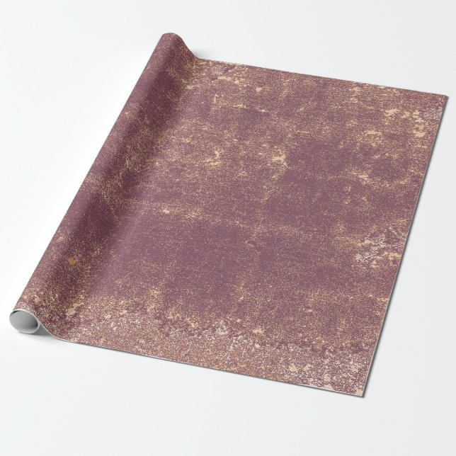 Textur Vintag Maroon Tan Dekoupage Muster Geschenkpapier (Ungerollt)