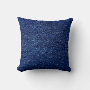 Textur von Denim Jeans Stoff Hintergrund Kissen