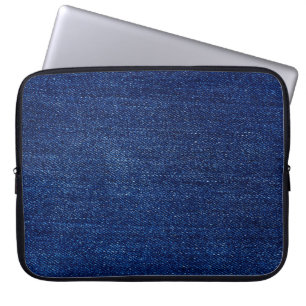 Textur von Denim Jeans Stoff Hintergrund Laptopschutzhülle