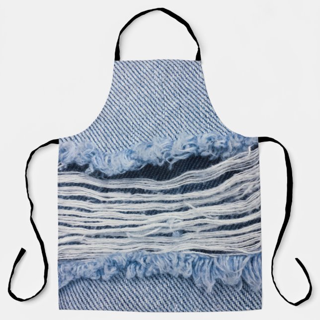 Textur von natürlichem Leinenstoff  Schürze (Vorderseite)