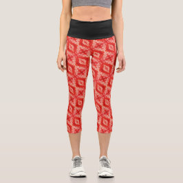 Textura #11 de la obra El corazón de los... Capri Leggings