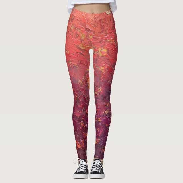 Textura #1 de la obra La puesta del sol Leggings (Vorderseite)