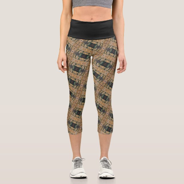 Textura #1 de obra Amanecer Capri Leggings (Vorderseite)