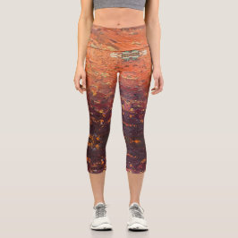 Textura #3 de la obra La puesta del sol Capri Leggings