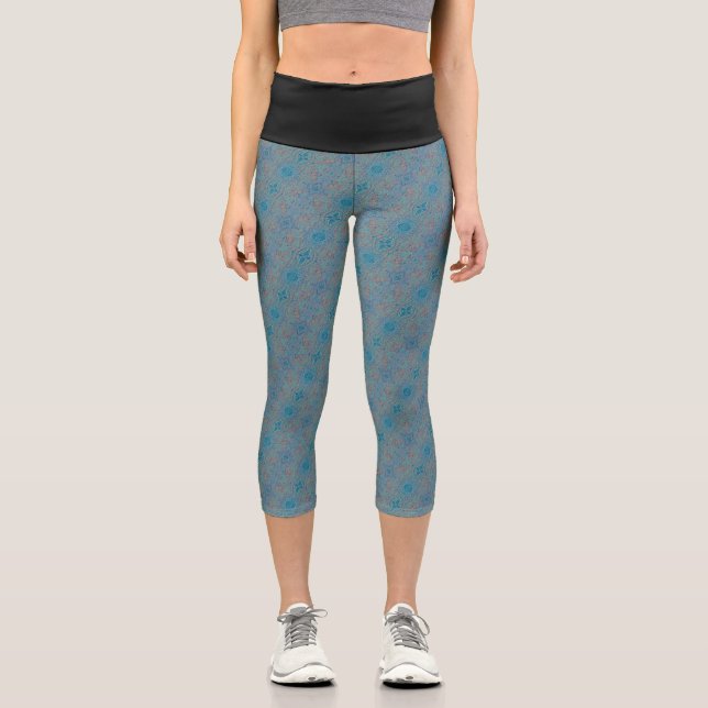 Textura #46 de obra Amanecer Capri Leggings (Vorderseite)