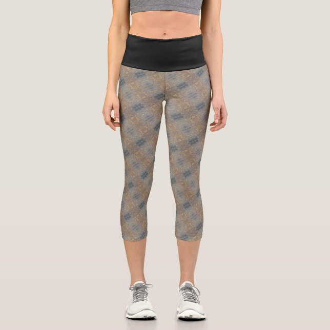 Textura #4 de obra Amanecer Capri Leggings (Vorderseite)