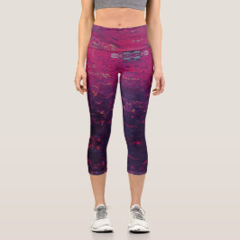Textura #5 de la obra La puesta del sol Capri Leggings