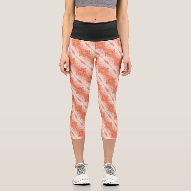 Textura #8 de la obra El corazón de los... Capri Leggings (Vorderseite)