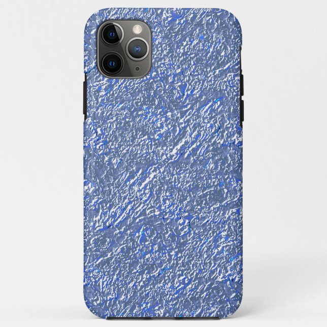 Textura rústica azul e efeito prateado Case-Mate iPhone hülle (Rückseite)