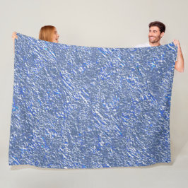 Textura rústica azul e efeito prateado fleecedecke