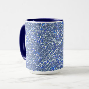 Textura rústica azul e efeito prateado tasse