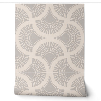 Texturale Boho-Geometrie-Sonnenlüfter - Schiefer u Tapete