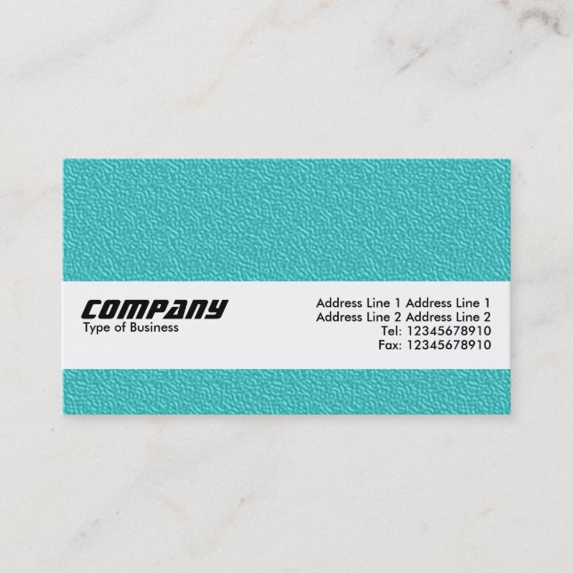 Texturband - Cyan Embossed Texture Visitenkarte (Vorderseite)
