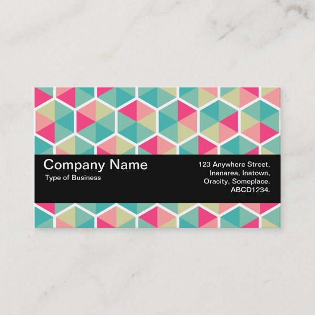 Texturband V2 - Hexagon Muster 02 Visitenkarte (Vorderseite)