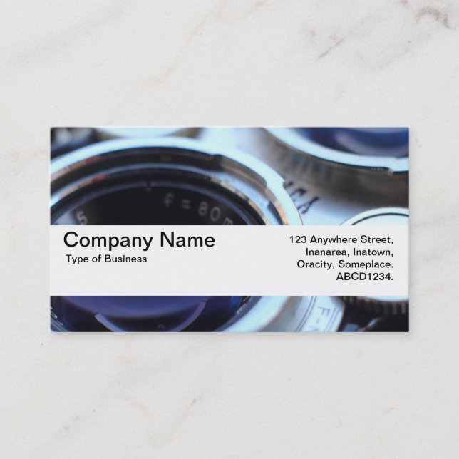 Texturband V2 - Vintage TLR-Kamera Visitenkarte (Vorderseite)