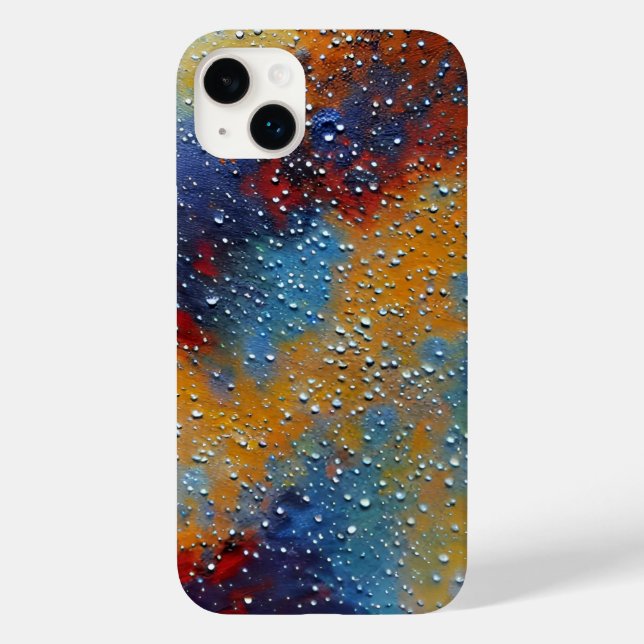 Texturblau, gelb, Spritzer, Malmuster Case-Mate iPhone Hülle (Rückseite)