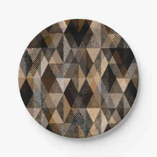 Texturbraune Farbe mit Beige Pappteller