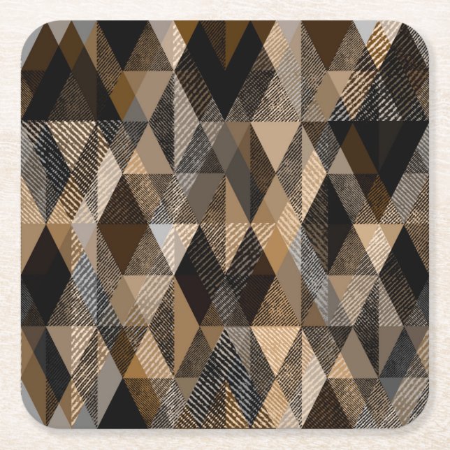 Texturbraune Farbe mit Beige Rechteckiger Pappuntersetzer (Vorderseite)