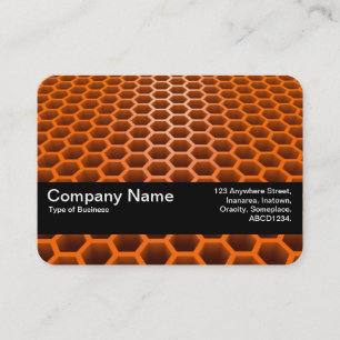 Texture Band V2 - Honigwaben-Perspektive Orange Visitenkarte