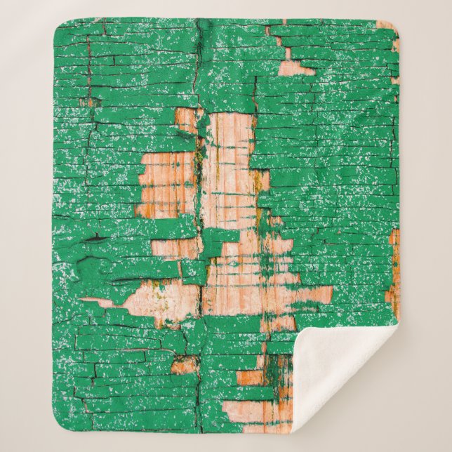 Texture of old wooden fence with shabby paint. Gre Sherpadecke (Vorderseite)