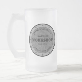 Textured Effect Shop Werkstatt Shed Man Höhle Mattglas Bierglas