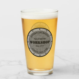 Textured Effect Shop Workshop Shed Man Höhle Pint Glas