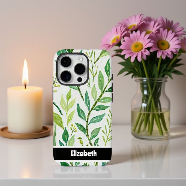 Textured Impasto Greenery Smartphone Case-Mate iPhone Hülle (Von Creator hochgeladen)