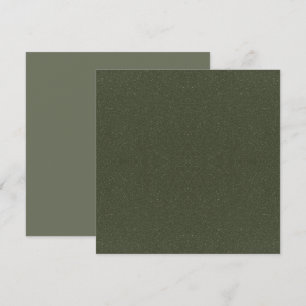 Textured Moss Green Flat Dankeschön Card - Custom Dankeskarte