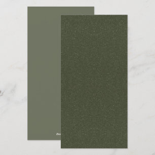 Textured Moss Green Flat Holiday Card - Anpassen Feiertagskarte
