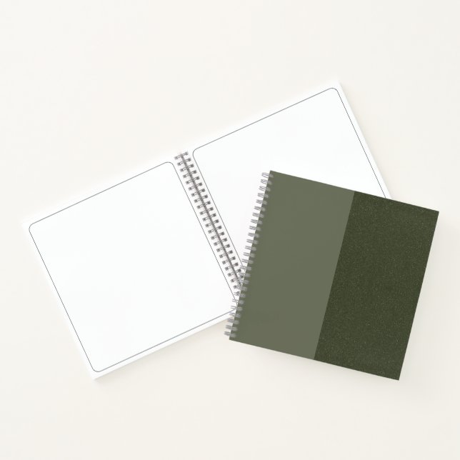 Textured Moss Green Sketchbook - Anpassbar Notizbuch (Innenseite)
