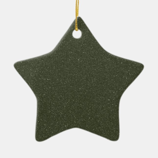 Textured Moss Green Star Ornament - Anpassbar (Vorne)