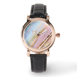 Textured Pink Background Armbanduhr