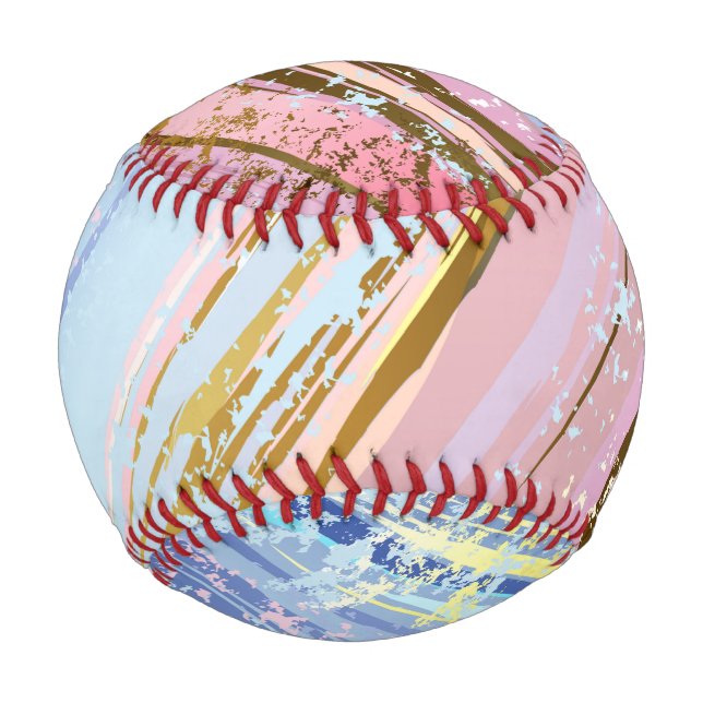 Textured Pink Background Baseball (Vorderseite)