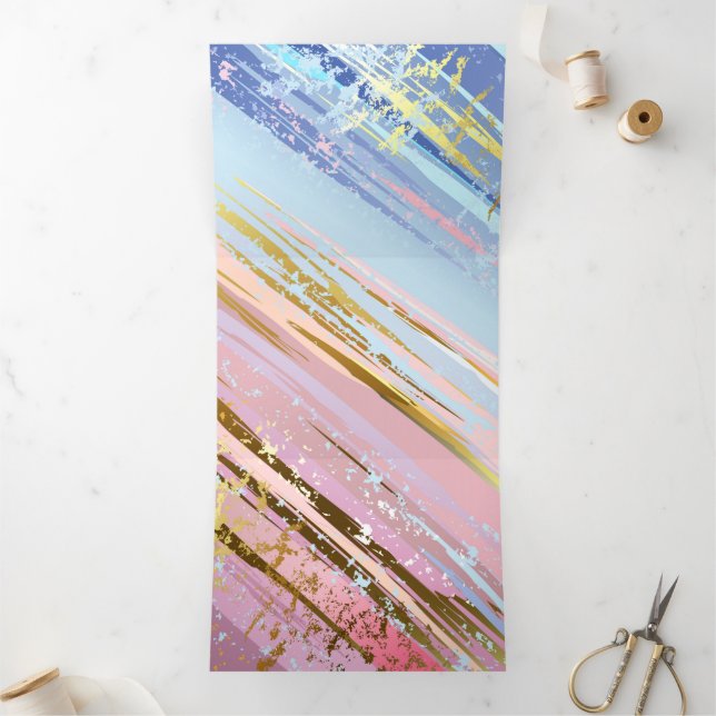 Textured Pink Background Dreifach Gefaltete Karte (Innenseite)