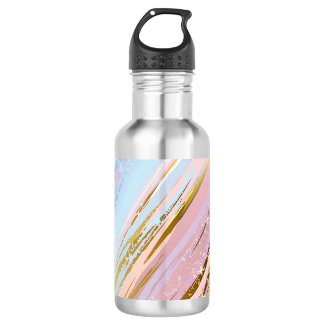 Textured Pink Background Edelstahlflasche (Vorderseite)