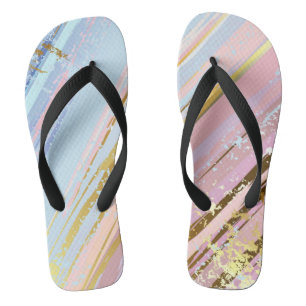 Textured Pink Background Flip Flops