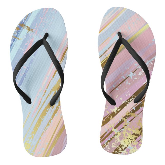 Textured Pink Background Flip Flops (Fußbett)