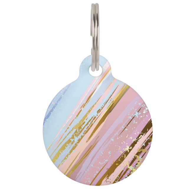 Textured Pink Background Haustiermarke (Vorderseite)