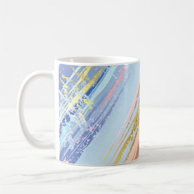 Textured Pink Background Kaffeetasse (Links)