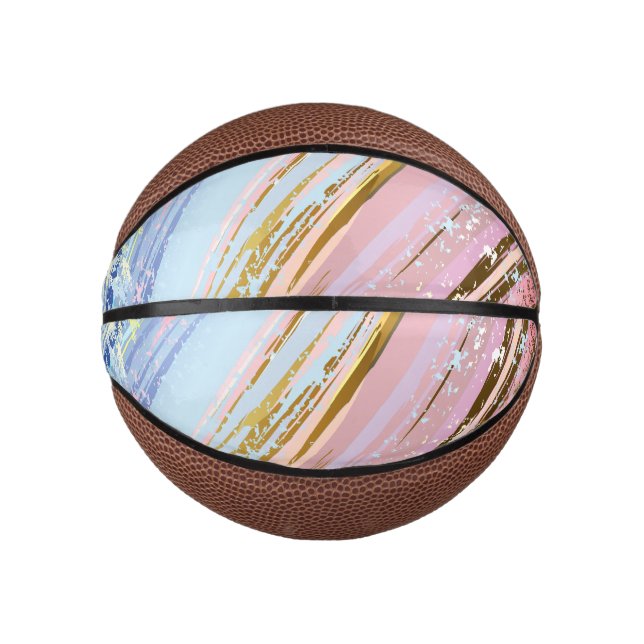 Textured Pink Background Mini Basketball (Vorderseite)
