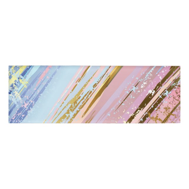 Textured Pink Background Namenschild (Vorderseite)