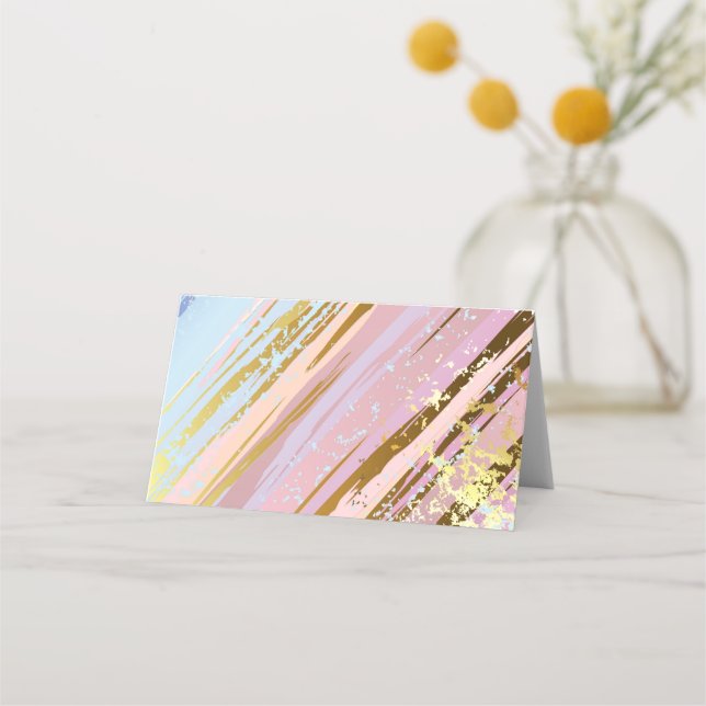 Textured Pink Background Platzkarte (Vorderseite)