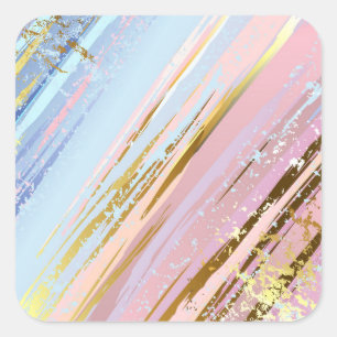 Textured Pink Background Quadratischer Aufkleber
