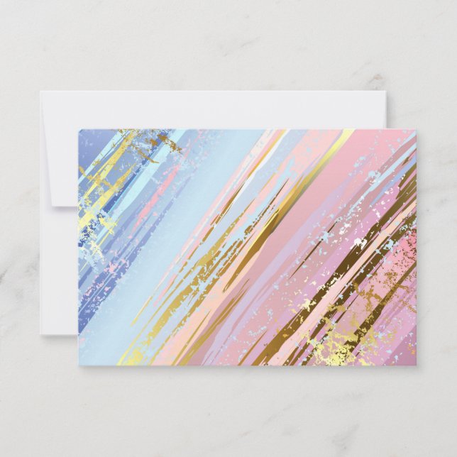 Textured Pink Background RSVP Karte (Vorderseite)