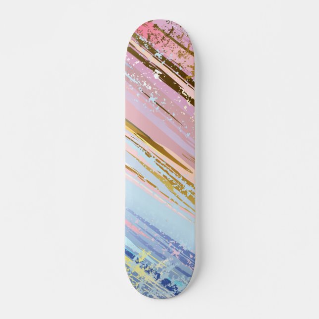Textured Pink Background Skateboard (Vorne)